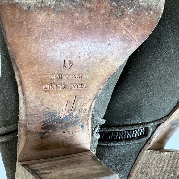 Giuseppe Zanotti Nicky Ankle Boots Suede Side Zip Pointed Toe - Picture 14 of 14